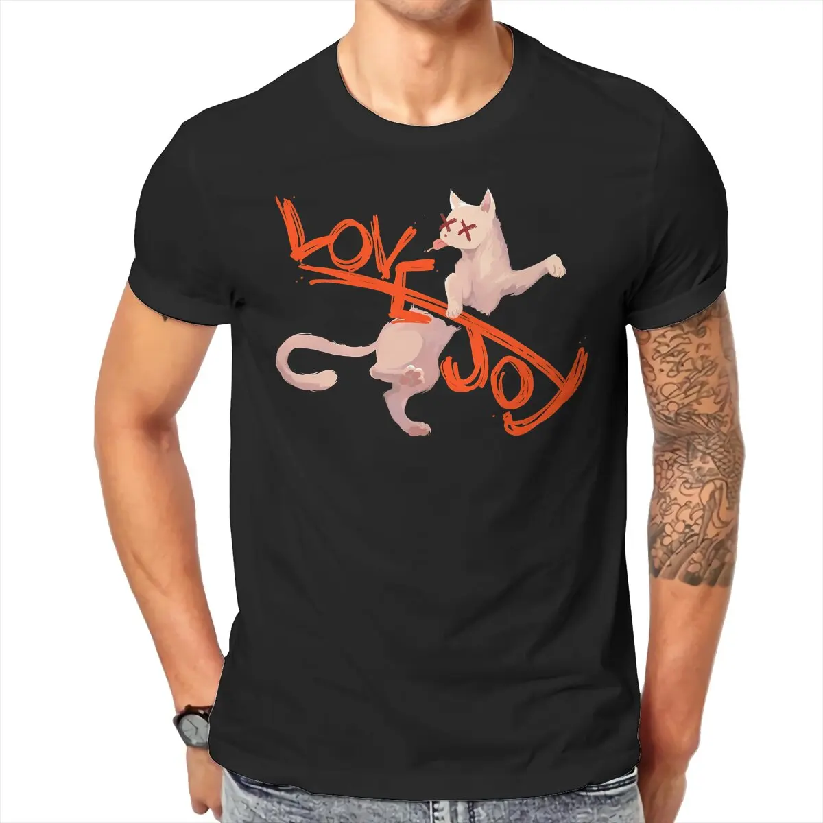 Lovejoy Cartoon  Band TShirt for Men Kill Humor Casual Sweatshirts T Shirt High Quality Trendy Fluffy