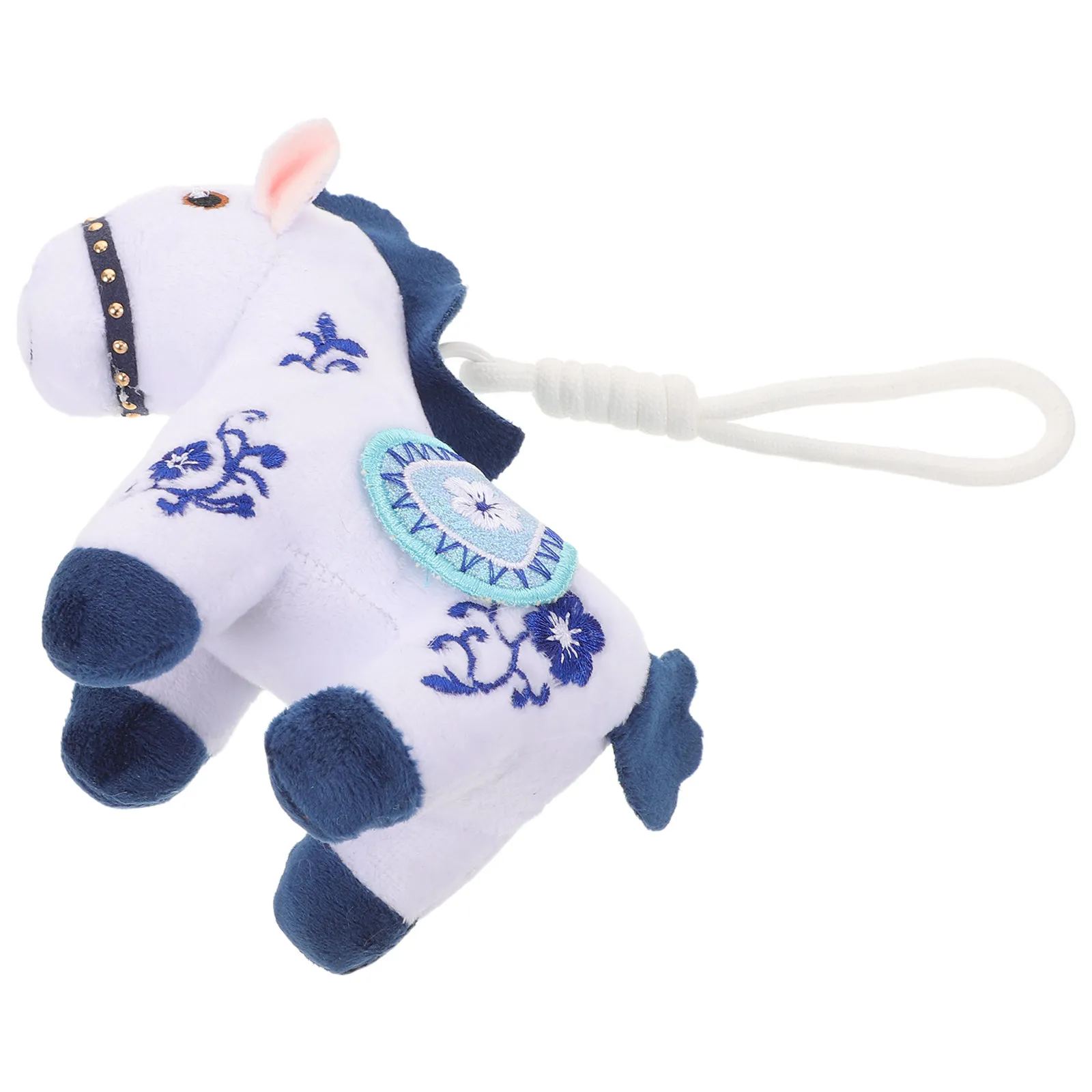 Horse Stuffed Keychain Soft Zodiac Mascot Mini Portable Pendant for Backpacks Purses Car Lunar New Year 2026 Decoration Charm