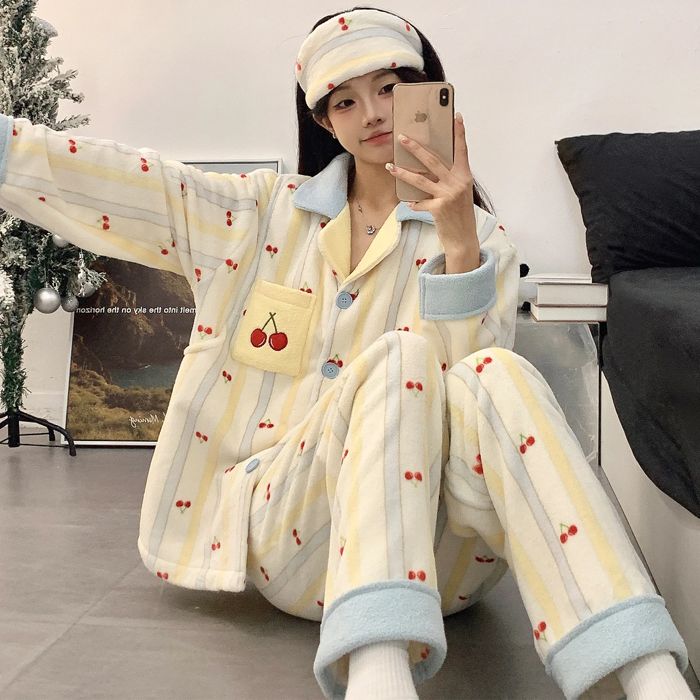 

Pajama Sets Night Dress Women Summer Velvet Tropical Print Set Beach Holiday Sleep Durable Quality Round Neck Cap Sleeve Full OL