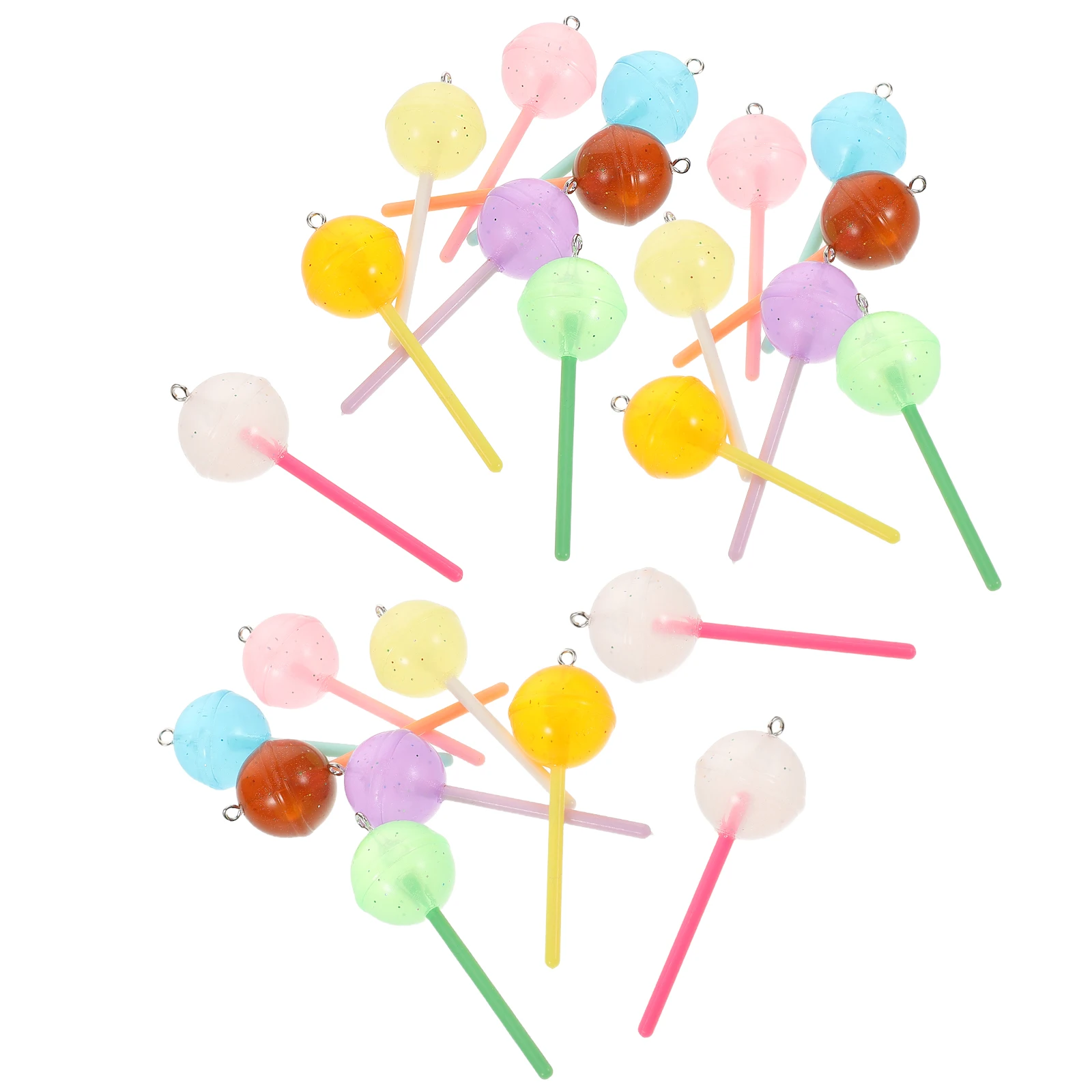

24pcs Lollipop Costume Accessories Handmade Earrings Keychain Jewelry Making Bracelets DIY Glow in Dark Acrylic