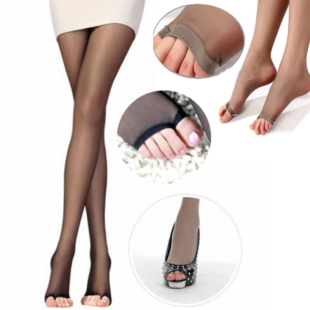 Damen Open-Toe Transparente Leggings Sexy Schlanke Atmungsaktive Strumpfhose Ultra-Dünne Strümpfe Durchsichtige Glänzende UV-Beständige Strümpfe – Detail 7