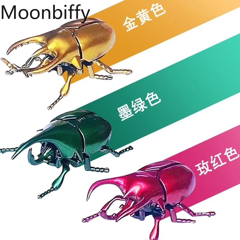 New Creative Classic Clockwork Toy Realistic Insect Figures Beetle Model Animal Wind Up Beetle Toys Funny Birthday Holiday Gift