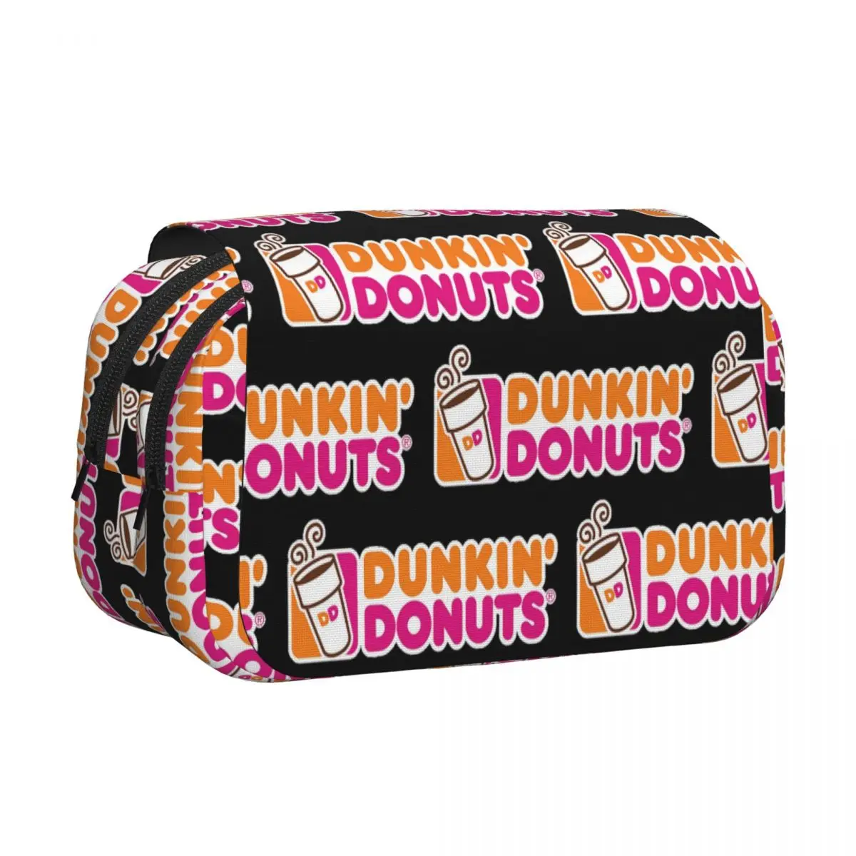 Dunkin Donuts Pencil Case Pencil Pouch Hard Shell Leather Large Storage Pen Box Pencil Bag for Studen School