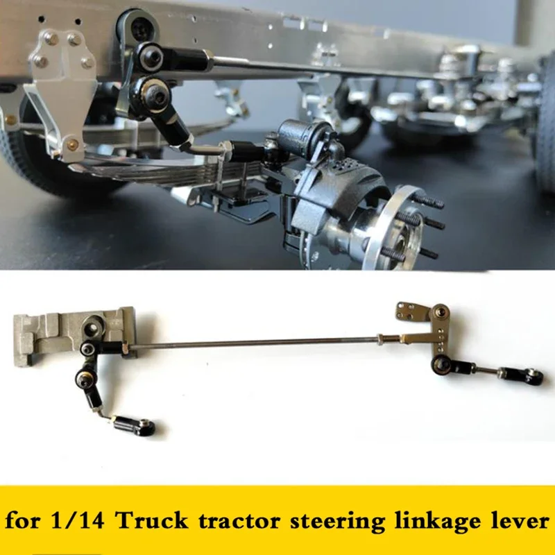 

Steering Linkage Lever Upgrade for 1/14 Tamiya RC Truck Trailer Tipper Scania MAN Benz Actros Volvo Car Diy Parts