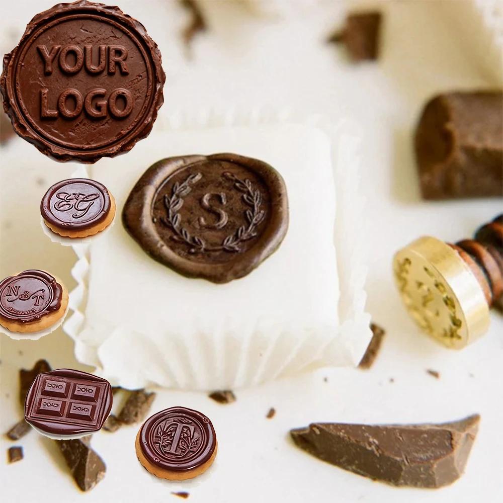 

Custom Food-Grade Stamps Personalized Logo Design Chocolate Stamp 3/4Cm Brass Head for Cookies Wedding Birthday Lover Gift