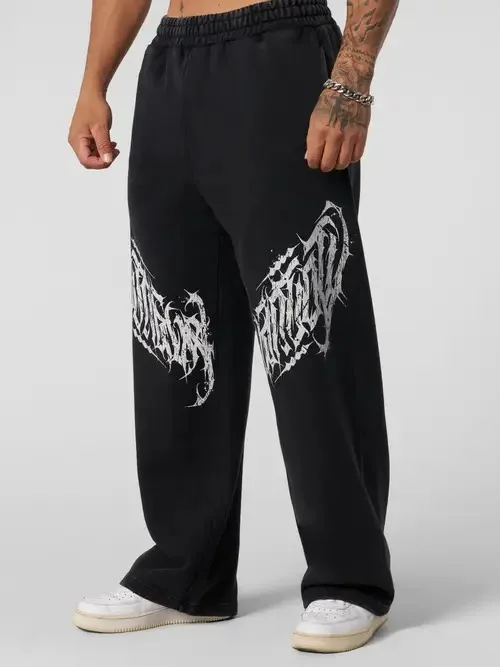 

Sweatpants High Street Hip Hop Casual Pants Men Harajuku Y2K Oversized Sport Winter Fall Super Handsome Men's Straight Leg Pants