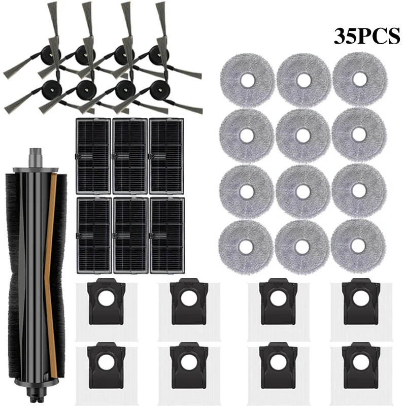 Für Mova P50 Pro Ultra, Mova P10 Pro Ultra Roboter Staubsauger Ersatzteile Hauptseite Pinsel Hepa-Filter Mopp Tuch Staubbeutel Zubehör