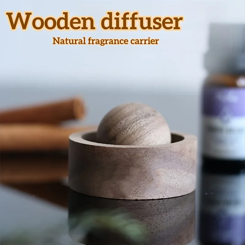 Wooden Essential Oil Diffusers - Spherical Design Natural Fragrance Dispersion Bedroom Decor Diffuser for Room Bedroom Fragrance
