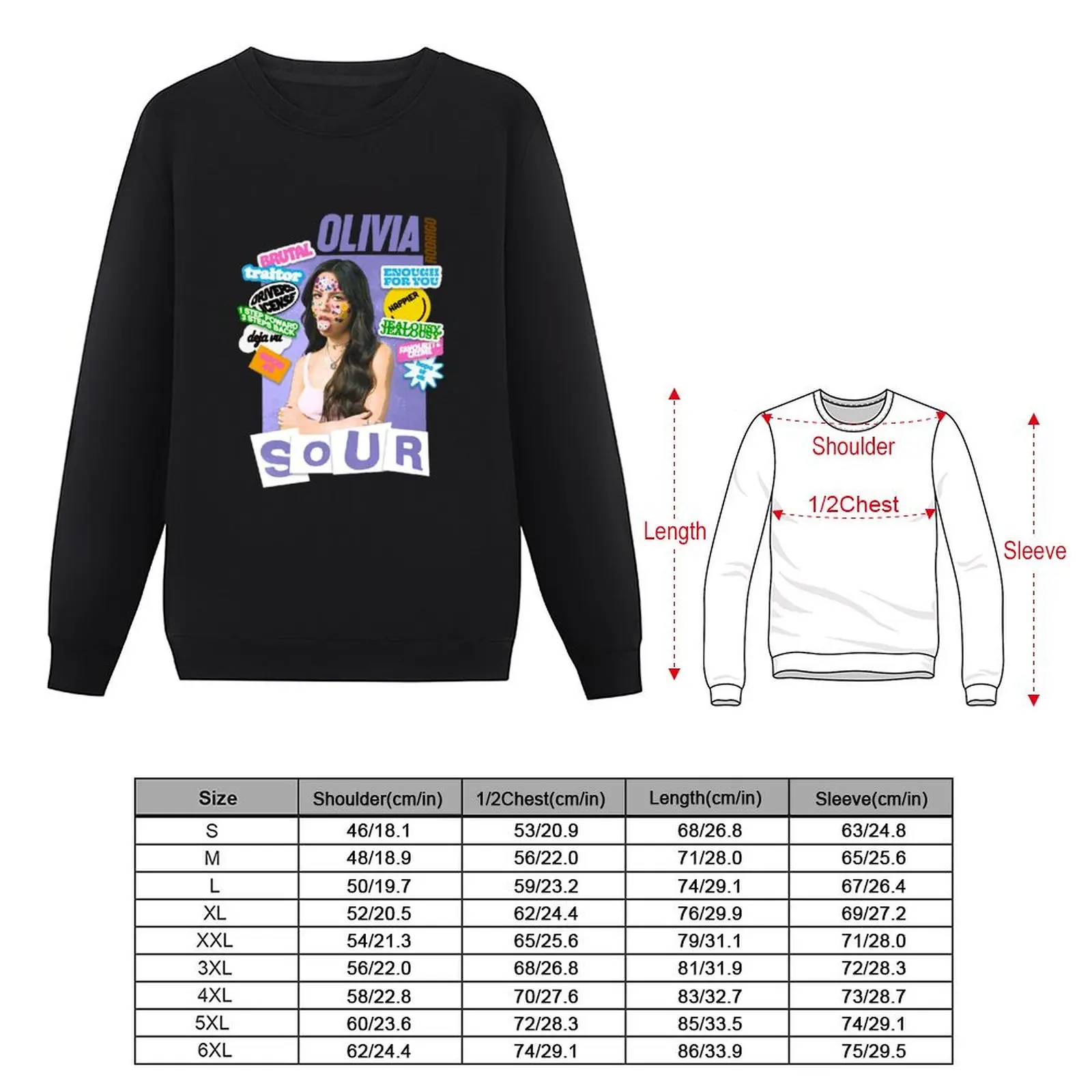 Sour Olivia Art Design Pullover Hoodie men's coat japanese style clothes for men sweatshirts men