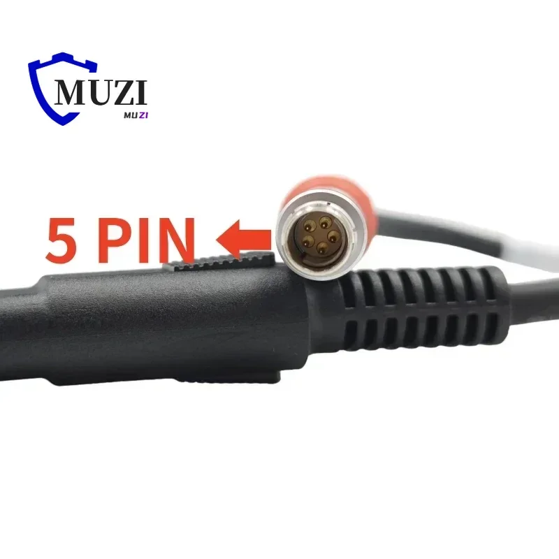 External Power Cable 5pin A00302+A00400 Cable with Alligator Clips for Trimble for Topcon Total Stations GPS HiPer or HiPer Lite