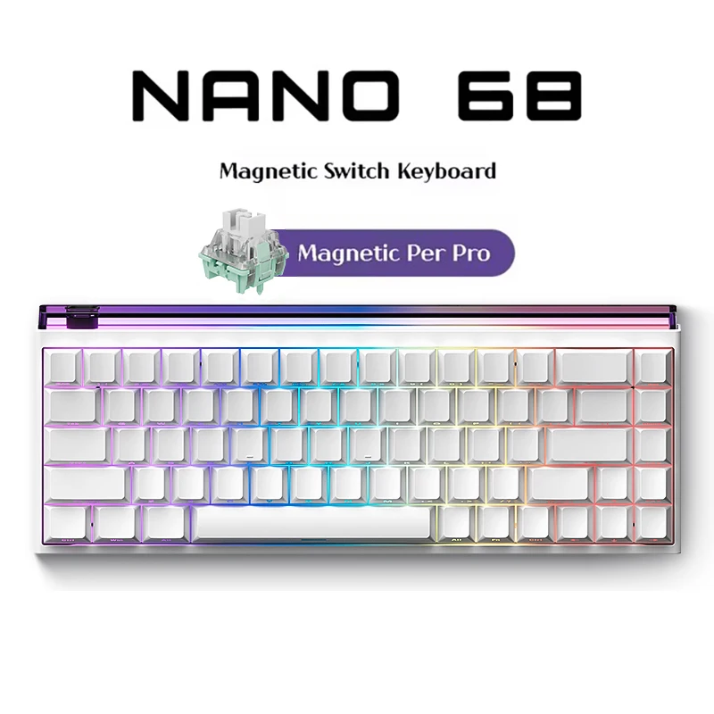 NANO68 新品未開封 Madlions NANO 68/68 PRO 磁気軸キーボード TTC 軸 Type-C RGB 8000HZ