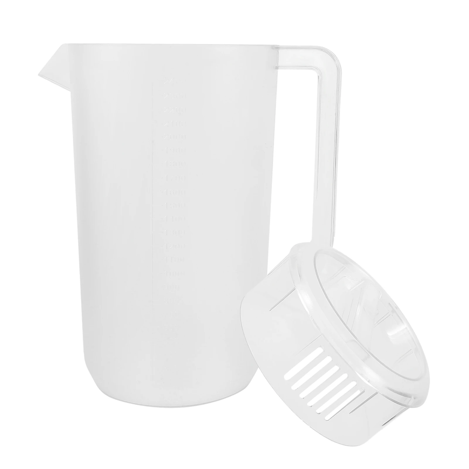 

Cold Water Pitcher Juice Jug Large Capacity Frosted Design Measuring Markings Reusable Plastic Kitchen Container