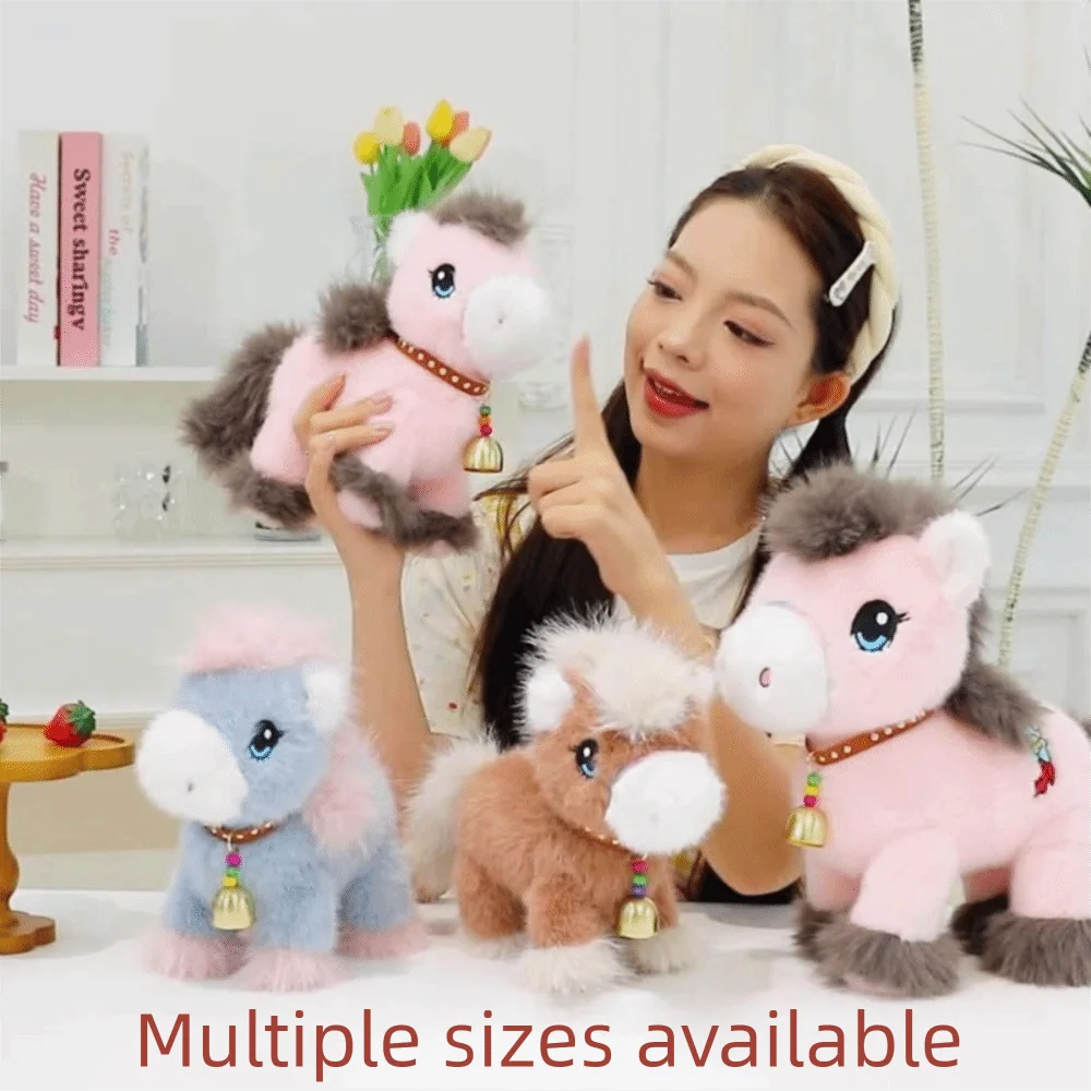 

Simulation Doll Simulation Foal Plush Doll Stuffed Tail Standing Horse Plush Toys Long Mane 25/35cm Horse Stuffed Toy Kids Gift