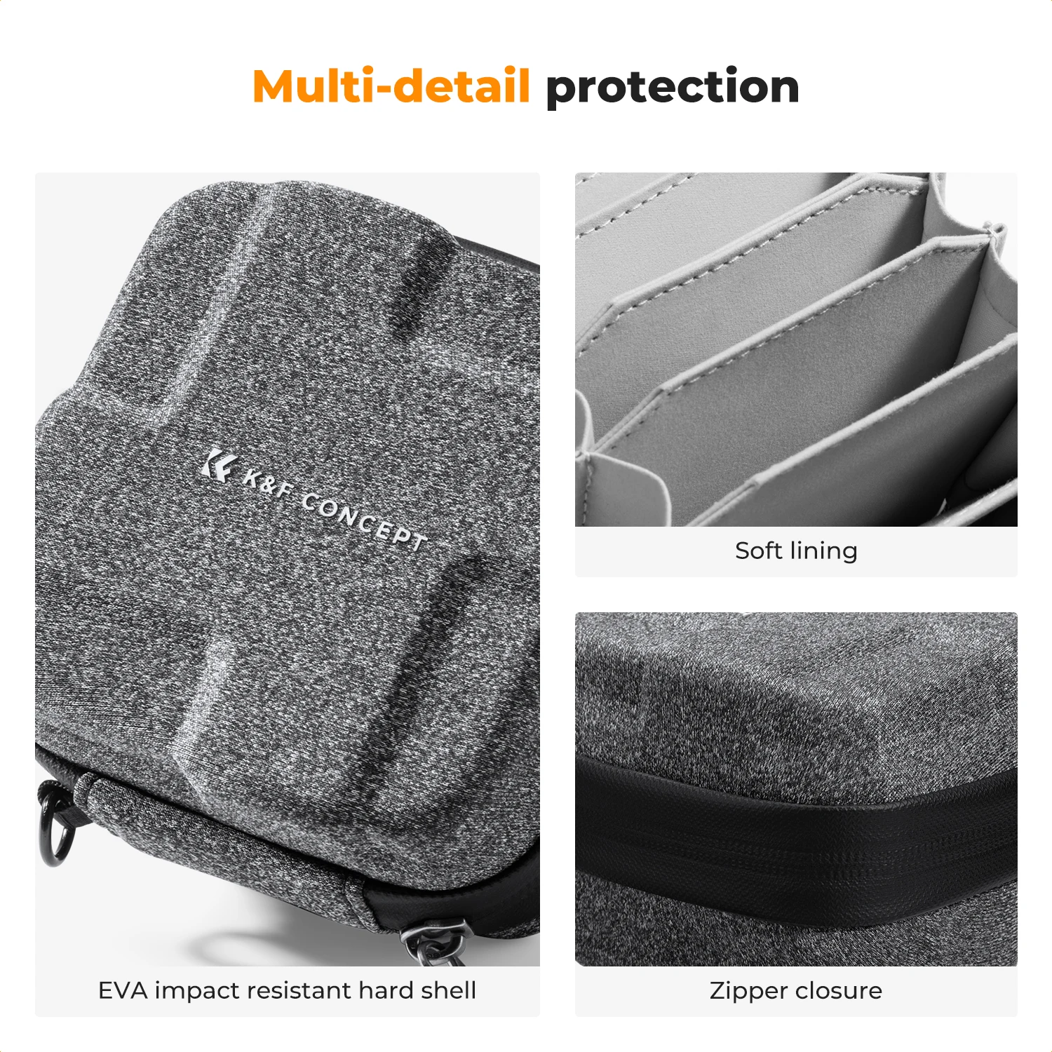 K&F CONCEPT 95mm/82mm Etui na Filtry Obiektywów Wodoodporna Torba z Twardą Skorupą EVA na 10 Filtrów, Organizer na Filtry Obiektywów — zdjęcie produktu 5