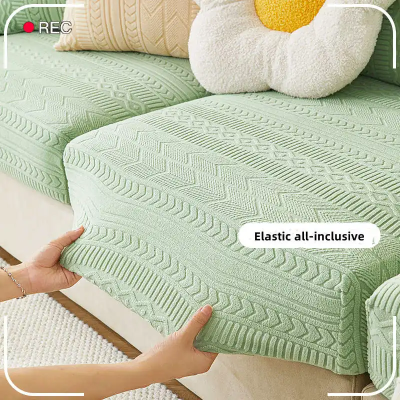 Modern Jacquard Velvet Sofa Seater Covers Chaise Lounge Corner Couch Cushion Slipcover Furniture Protector