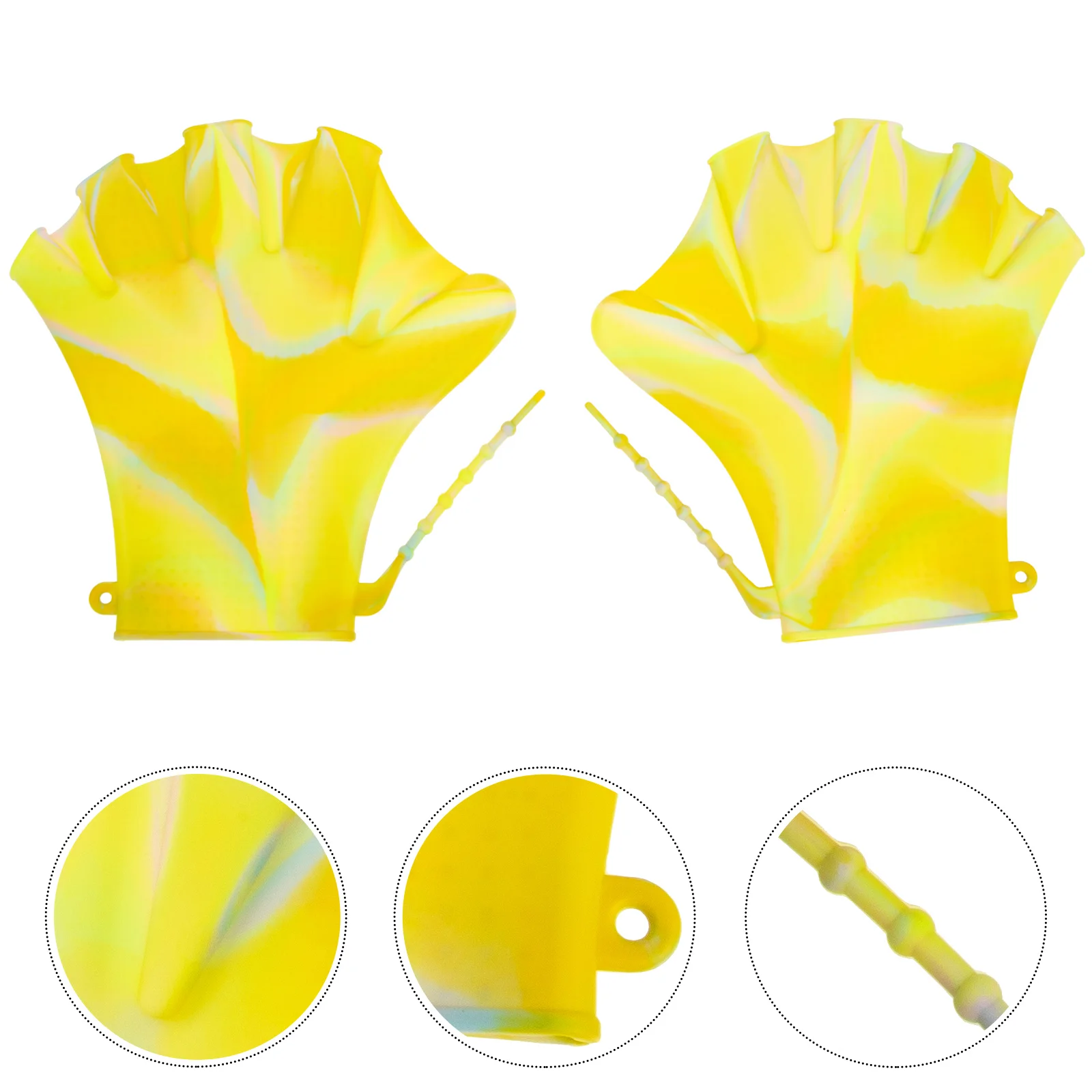 

Silicone Swim Paddles Gloves Adjustable Webbing Hand Butterfly Color Adult Water Fitness Diving Glove Pool Surfing Body