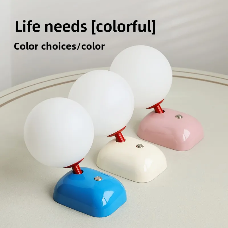 Cartoon Cream Pink Wall Lamp Kids Room Macaron Bedroom Bedside Cute Sconce Lights for Living Room Corridor Aisle Push Switch G9