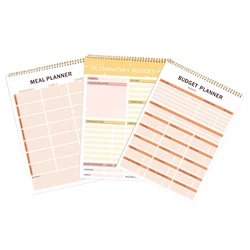 Monthly Daily Budget Meals Plan Notebook 52sheets Inside Paper Budgeting Money Organizer Coil Book To Develop Good Living Habits