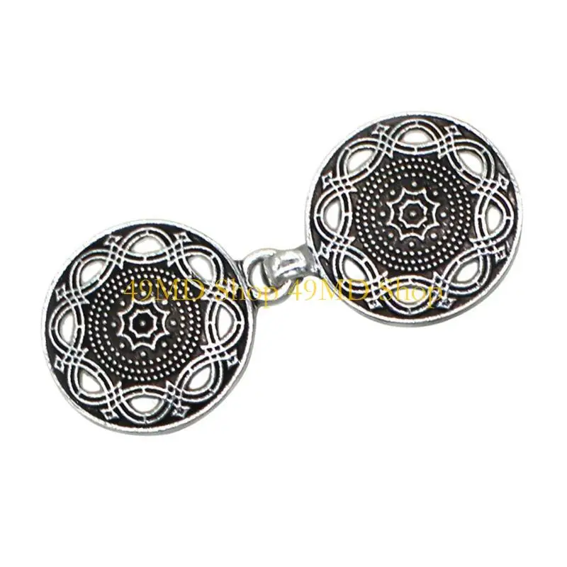 

49MD Snowflake Sweater Shawl Brooch Jackets Clip for Clothing Sew On Hook Craft