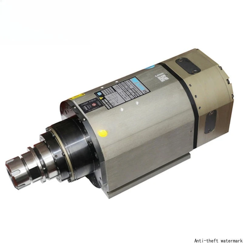 Water-cooled Spindle GDL75-HSK63F-24Z/17 4P (HQD Motor Poles) for 5-axis CNC Machine Center with BT30/BT40 and Bearing