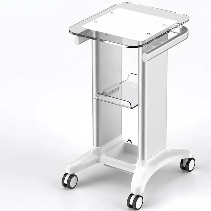 

Aluminum Trolleys Beauty Salon Instrument Tool Trolley Cart Acrylic Base Dental Clinic B Ultrasound Customization Medical Cart