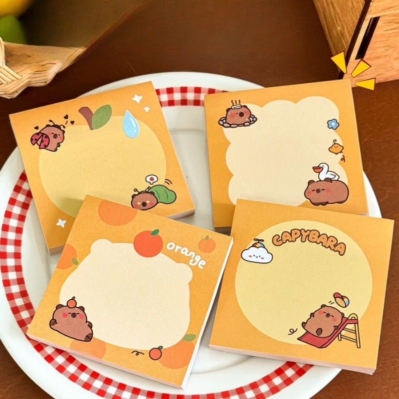 Büro Schulbedarf Notizblock Niedliche Capybara Student Cartoon Nachricht Notizen Mal Girly Herz Buch Kawai Briefpapier Geschenk Schön