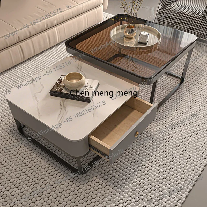 

Aesthetic Minimalist Coffee Table Modern Designer Organizer Standing Side Table Center Dinner Couchtisch Living Room Furniture