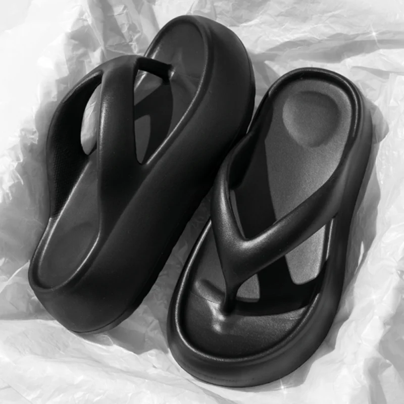 Popular Chunky Platform Clip Toe Sandals 2025 Women New Thick Bottom Slip On Silppers EVA Anti-odorant Sandalias De Mujer 5cm