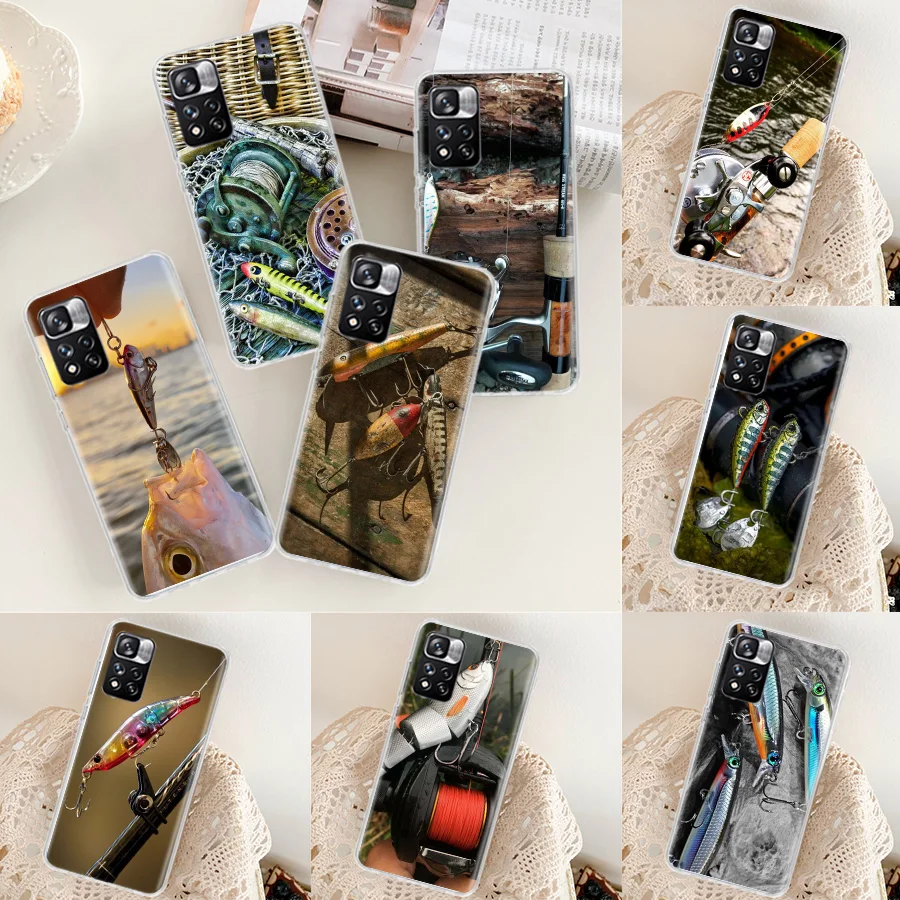 Fishing Professional Bait Joint bait Phone Case For Xiaomi Redmi Note 13 Pro 5G 10 10A 10C 12 12C 9 9A 9C 9T 8 8A 7 7A 6 Pro S2