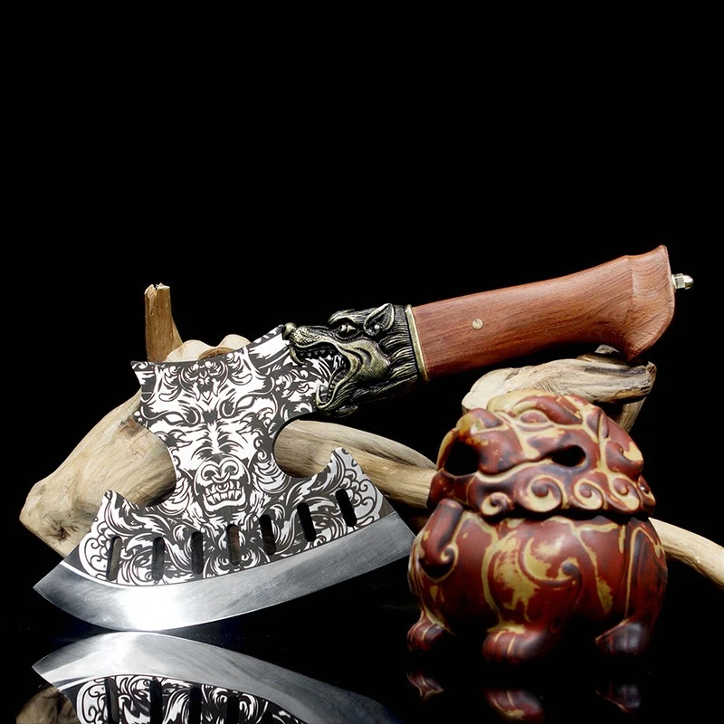 

New Bone Cutting Axe Outdoor Multifunctional High Beauty Axe Ornament Gift Camping Defensive Car Axe