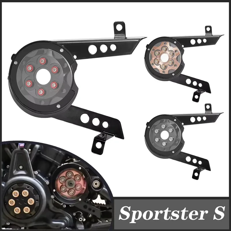 For Sport ster S 1250 RH1250 RH1250S 2021 2022 Mot orcycle Front Drive Pulley Engine Upper Cover Pulley Guard CNC