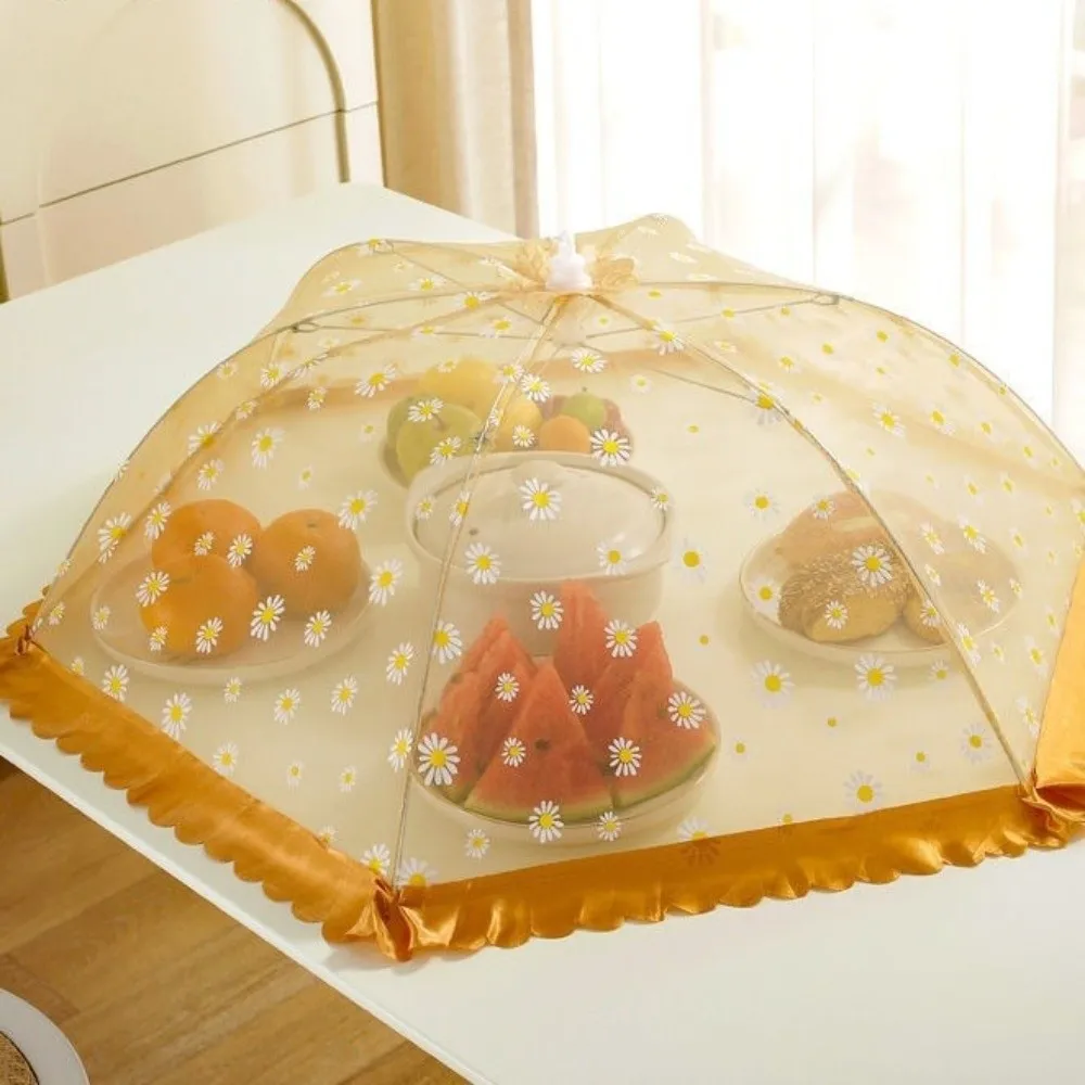 أدوات الطبخ طوي مكافحة البعوض غطاء الغذاء أنيق قابلة لإعادة الاستخدام مكافحة البعوض صافي الدانتيل تصميم مظلة نمط غطاء المنزل #3