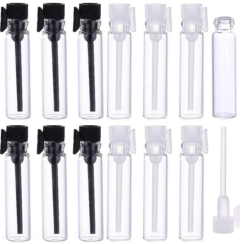 

100Pcs 1ML/2ML/3ML Wholesale Mini Refillable Perfume Bottles Plastic Plug and Dropper Bottle Portable Air Travel Counter Trial