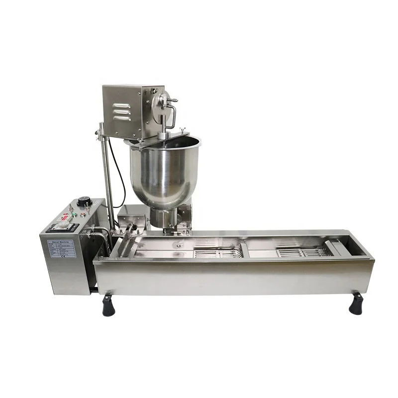 Automatic 3 Moulds Doughnut Fryer Machine Commercial Doughnut Making Machine