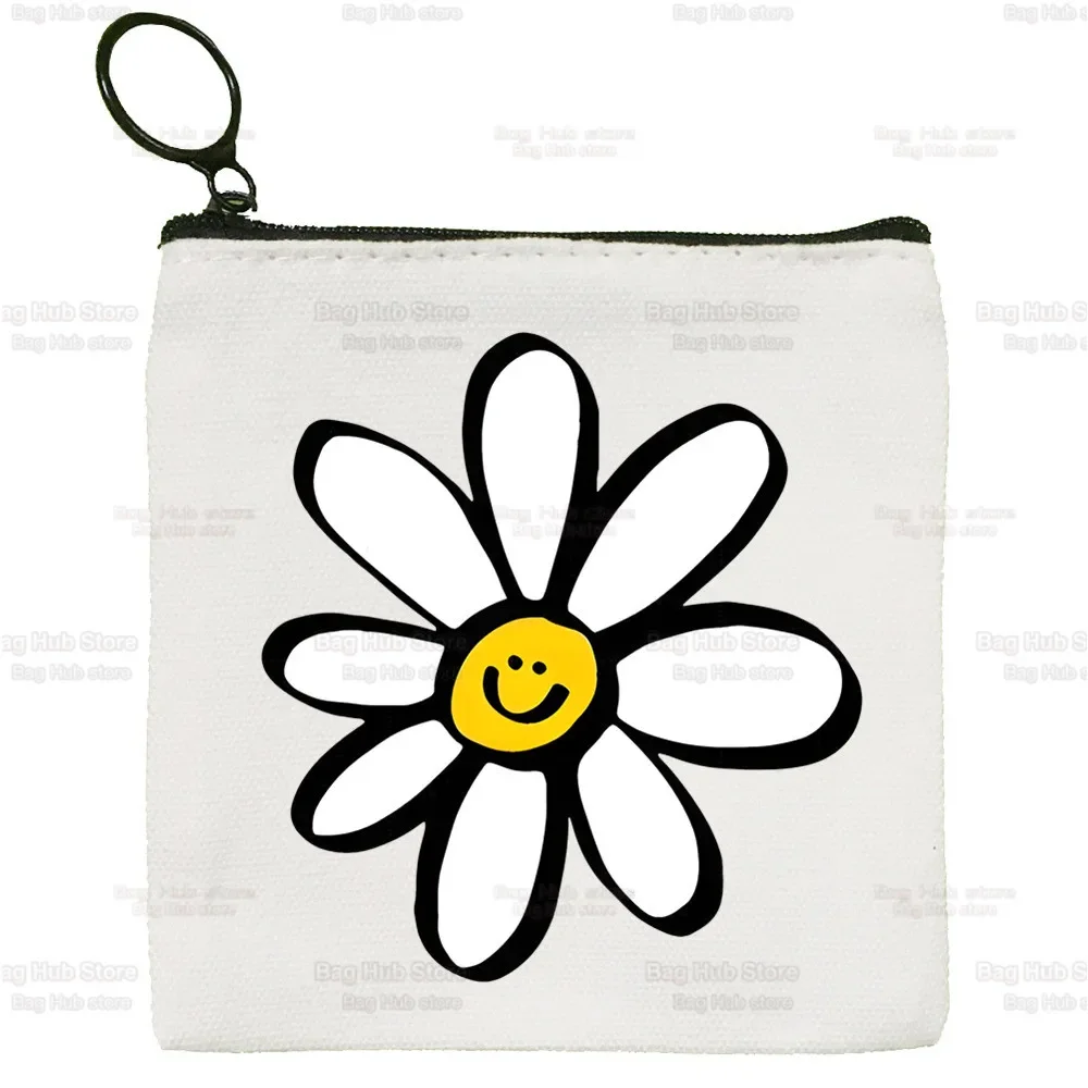 Gevoel Daisy Canvas Portemonnee Custompattern Logo Opbergen Love Daisy Pouch Canvas Tas Nieuwe Munt Tas Sleutel Munt Portemonnee