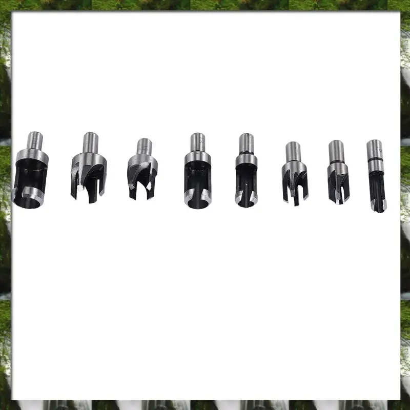 ใหม่ 14 ชิ้นไม้ปลั๊กเครื่องตัด Chamfered Plug เครื่องตัดเจาะ Bits ห้า - Slot Countersink เจาะ 1/4 นิ้ว Hex Spanner ชุดเครื่องมือ