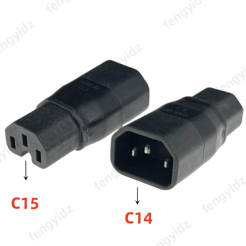 fengydiz IEC 320 C14-Stecker auf C15-Wasserkocher-Stecker, weiblich, Netzteil, Stecker, Konverter