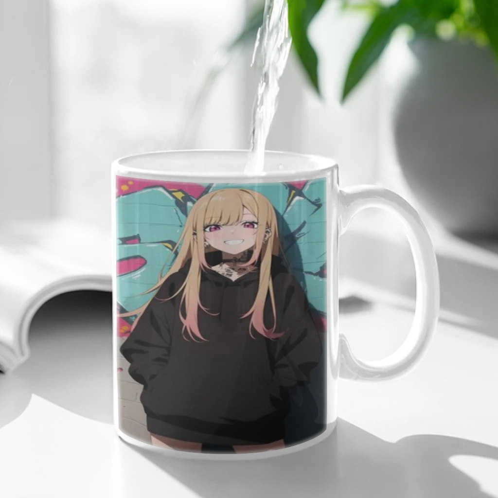 Japan Anime Marin Kitagawa Classic Coffee Mug Tea Cup 11oz Coffee Cup Funny Birthday Gifts for Women and Men Ceramic Mug Cup