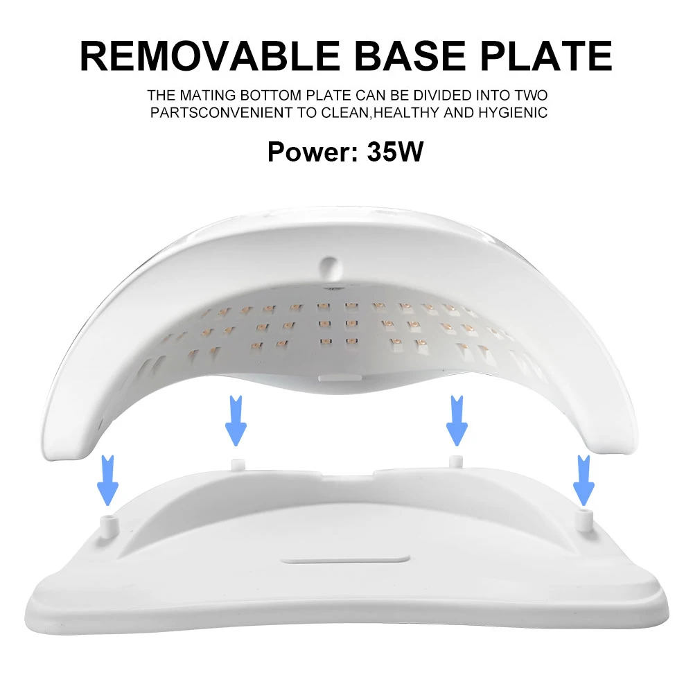 โคมไฟเล็บเครื่องเป่า 72 LEDS ลูกปัด Dual Source UV/LED High Power โคมไฟสําหรับเล็บเจล Phototherapy Light สําหรับเล็บ Salon