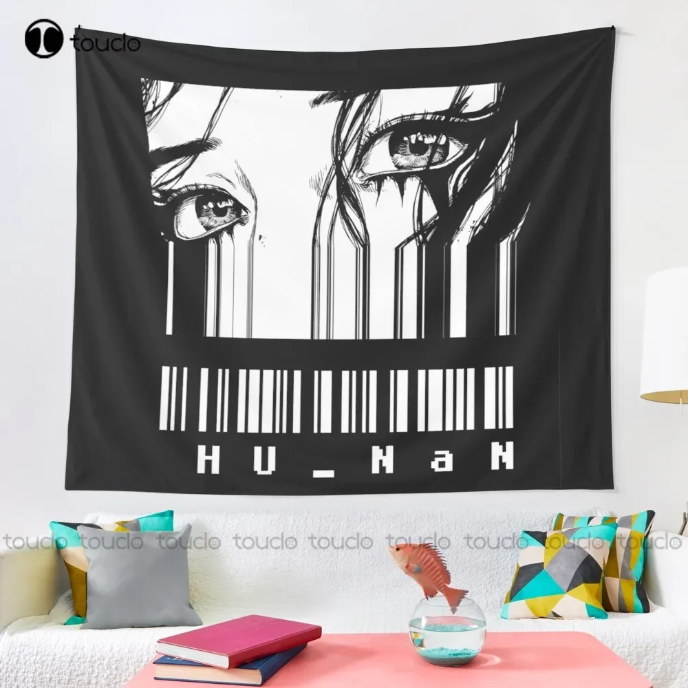 Manga Eyes Glitch' Hu-Nan Tapestry Giant Wall Tapestry Tapestry Wall Hanging For Living Room Bedroom Dorm Room Home Decor