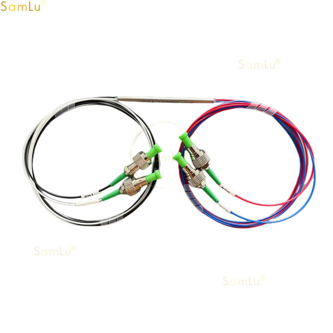 2x2 1310/1550 ±40 nm Dual-Fenster-Faserkupplung 50:50 Split FC/APC Splitter Glasfaser-Stecker Glasfaser-Stahlrohr 2x2