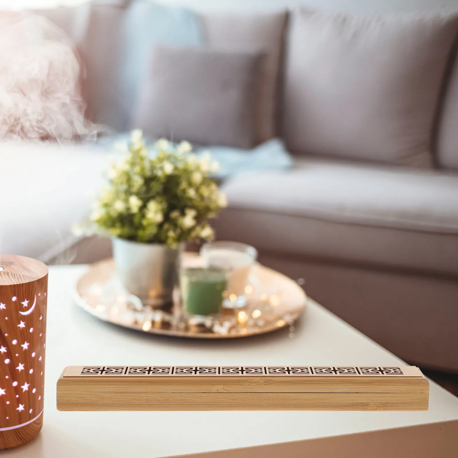 Bamboo Incense Stick Burner Upgraded Grace Incense Holder Home Decor Aromatherapy Furnace Censer Desktop Ornament Aromatic