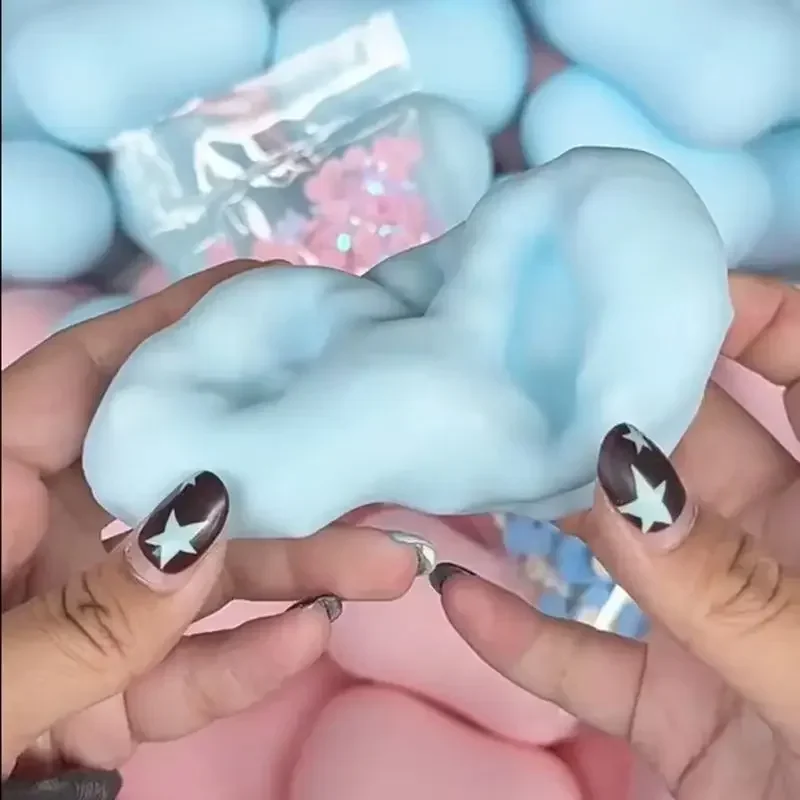 Rosa Blaue Seifenkugel Quetschbare Seife Stressball Fidget-Spielzeug Knisternder Quetschball Runde Blöcke Gefüllt ASMR Anti-Stress-Spielzeug – Detail 3