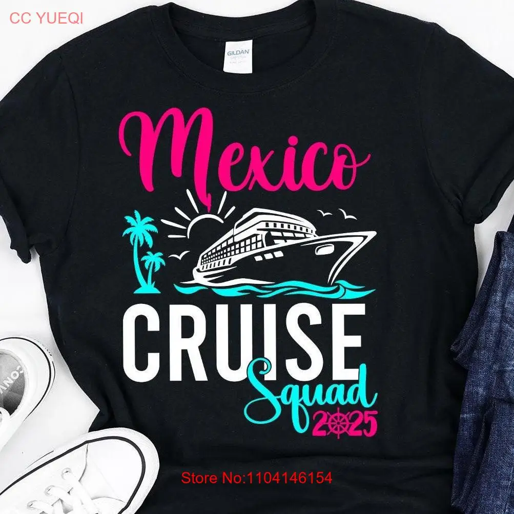 

Футболка Mexico Cruise 2025, одинаковые семейные каникулы с длинными или короткими рукавами