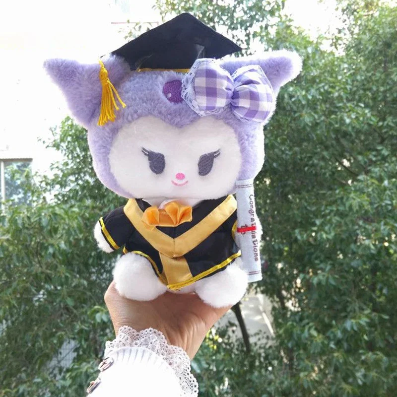 حار مرحبا كيتي بلدي ميلودي لطيف كورومي سينامورول الكرتون التخرج الدكتور قبعة زي دمية Kawaii ألعاب من القطيفة هدايا الاطفال