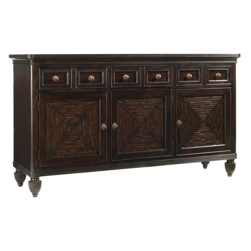 

1American rural high-end customization solid wood retro old living room storage low cabinet fashionable decoration customization