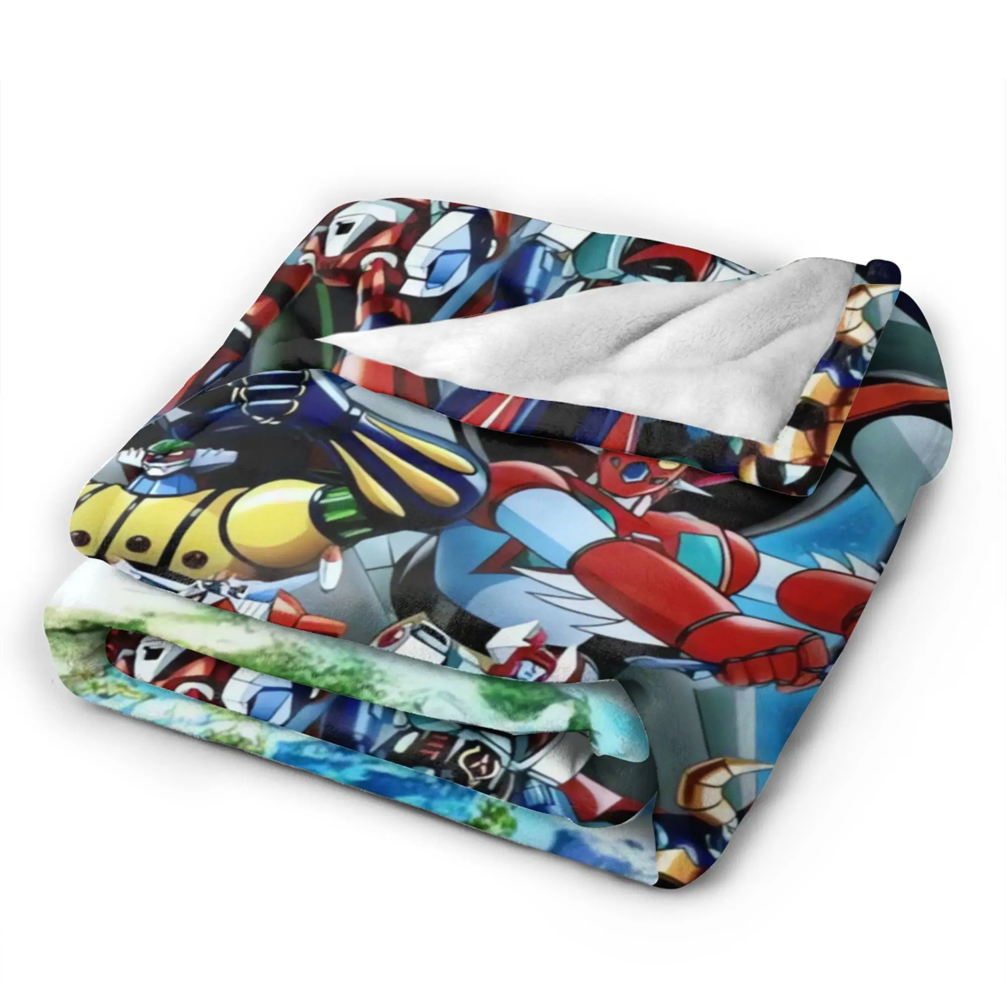 Ufo Robo Grendizer Goldorak Flannel Blanket Winter  Super Warm Throw Blanket for Girls Boys Couch Bed Bedspread Sofa Bed Cover