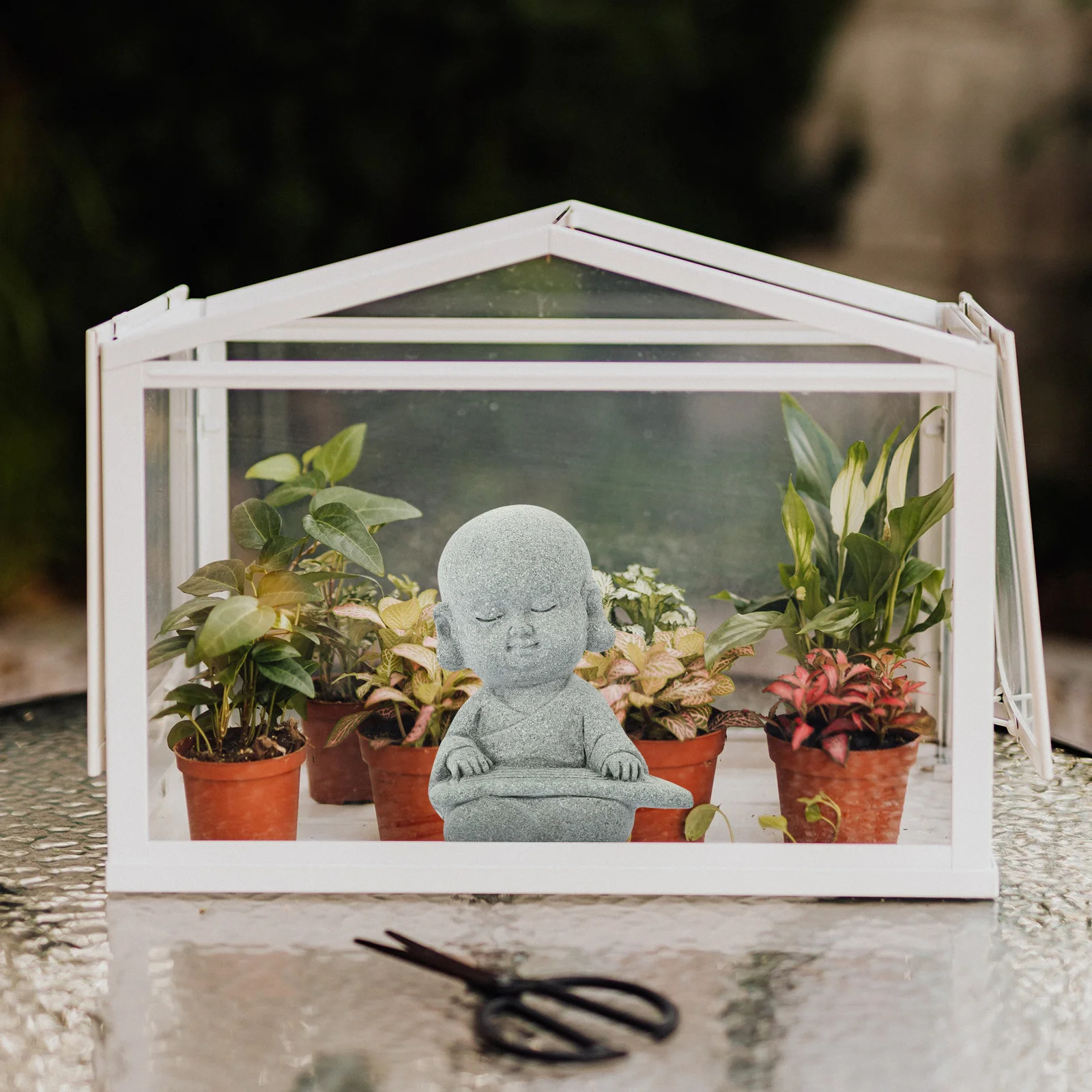 

Creative Buddha Head Designs Statue Chinese Sculpture Diy Bonsai Terrarium Decor Figurines Home Mini Ornament