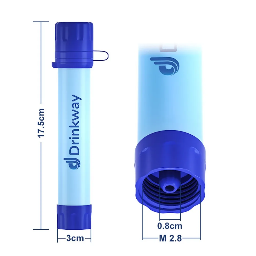 Water Purification Equipment Outdoor Cross-Border Camping Survival Portable Direct Drink Filter 1500L Straw Water Purifier