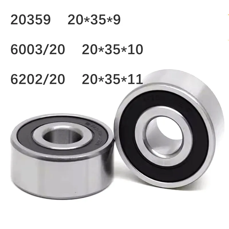 

2 шт. 6003/20 нестандартный шариковый подшипник с глубоким желобом 6202RS 20, внутренний диаметр 20*35*9 10 11 мм